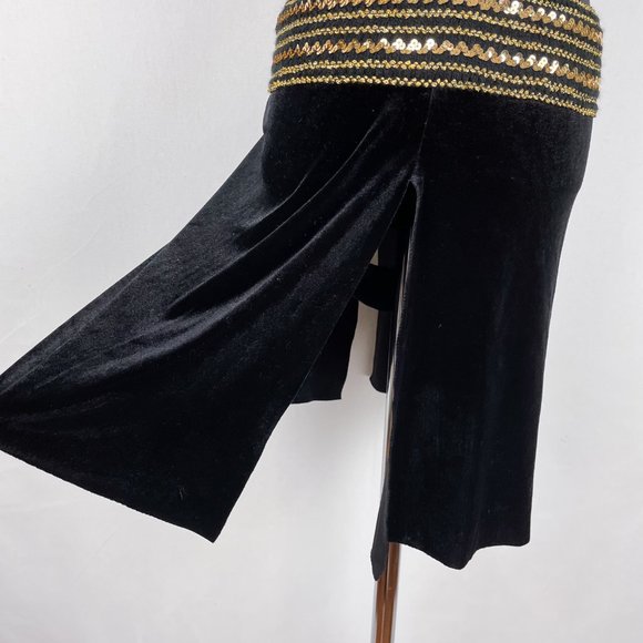 Black & Gold Sequin Mini Dress Dance Costume | LA - Picture 6 of 11